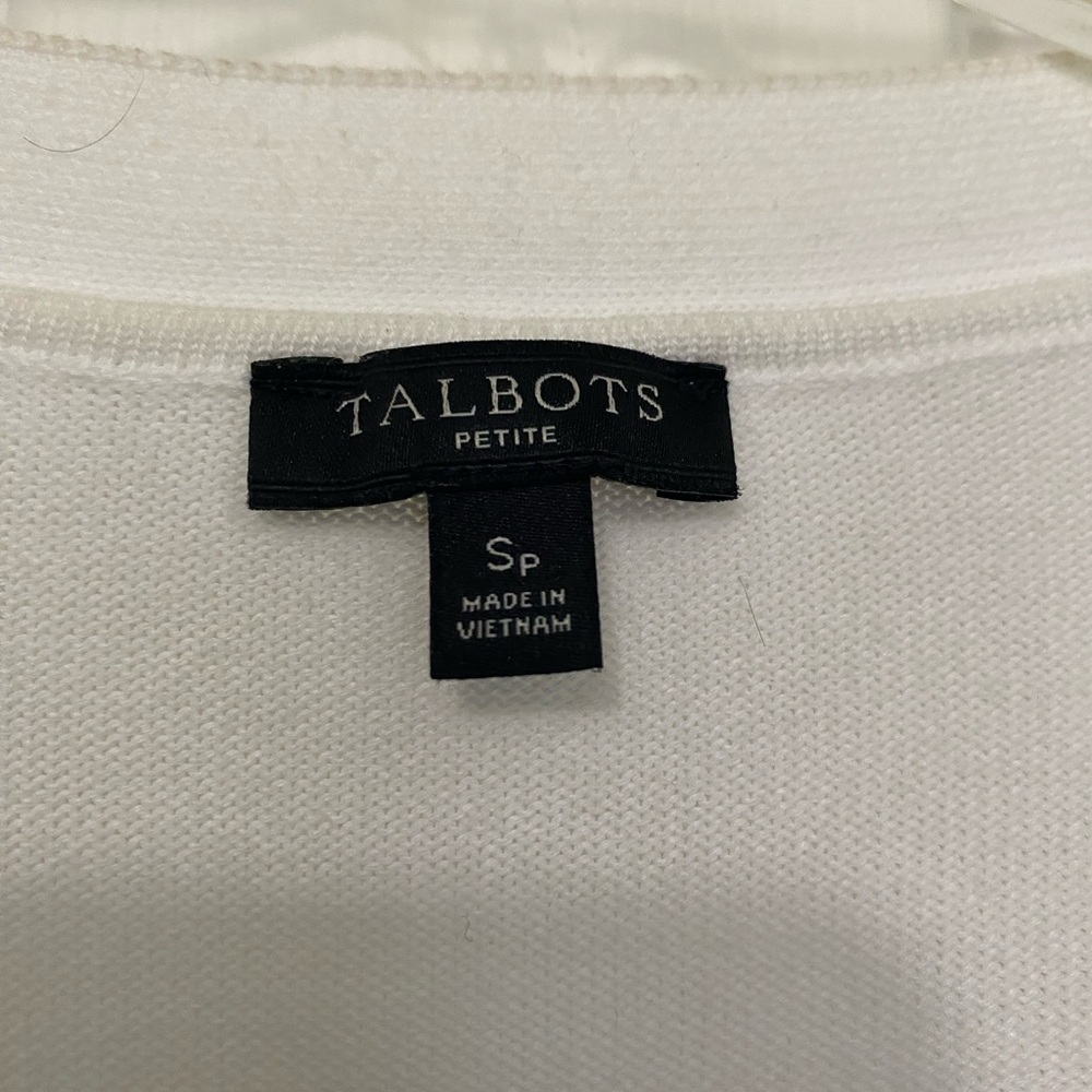 Talbots Ivory Button-Up Cardigan - Picture 4 of 7